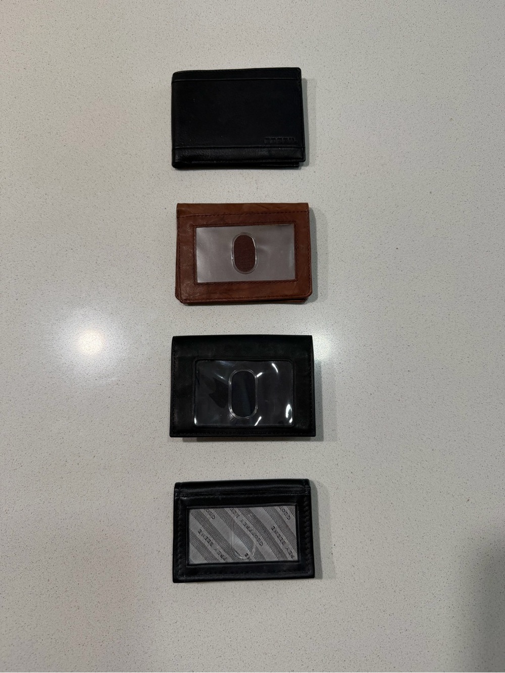 Set of 4 vintage bifold leather wallets #leatheraccessories